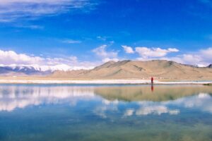 Reflection of Karakul Lake