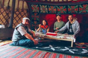 Lunch in a Yurt camp